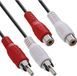 InLine Cinch kabel, 2x Cinch, male / female, 2,5m