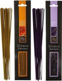 Atmosphera Wierook stokjes - set van 2 geuren - Amber en Lavendel - 25 cm - Ontspanning