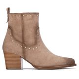 Xti Enkellaarzen met Blokhak Dames Beige Synthetisch Maat 41