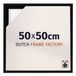 Dutch Frame Factory Baklijst 50x50 cm - Zwart Mat - MDF