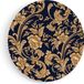 Artaza Forex Muurcirkel Gouden Bloemen - 50x50 cm