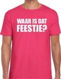 Bellatio Decorations Shoppartners Bv Waar is dat feestje - Partykleding t-shirt - roze - Heren - S