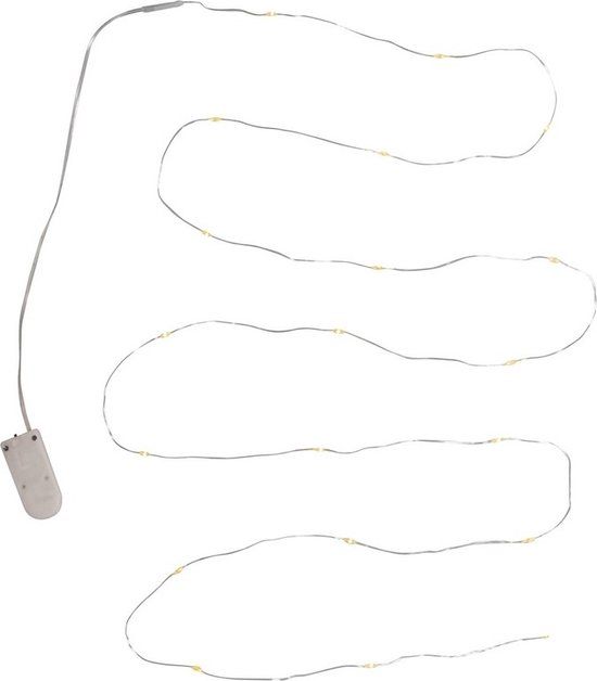 Rayher hobby materialen Mini Micro LED Kerstverlichting - 20 Lampjes - Wit