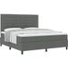 Maison Exclusive - Lit À Ressorts Avec Matelas Gris Foncé 180 X 200 Cm Tissu