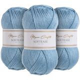 Utopia Crafts Softease Brei- en Haakgaren 3X 100g (Misty Blue)