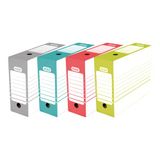 ELBA Archiefdoos, automatisch, 34 x 27 cm, rug 10 cm, golfkarton, verschillende kleuren, 40 stuks