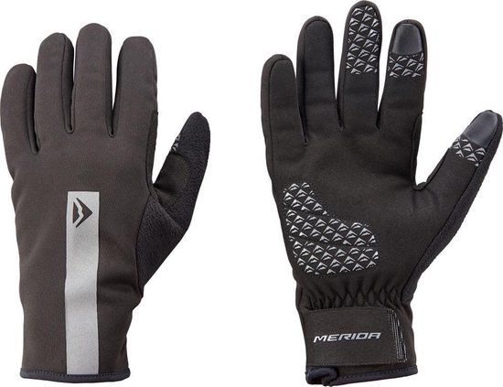 WINTER HANDSCHOENEN ZWART/GRIJS L - Unisex - Winddicht - 100% Polyester - Maat L - Herfst/Winter 2020