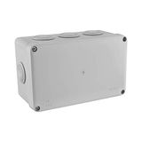 Elektrische verdeeldoos – verdeeldoos – waterdicht buiten – aftakdoos, vierkant, IP55 / afmetingen 170 cm x 105 cm x 70 mm / 8 ingangen grijs