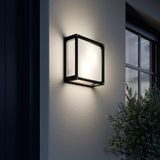 Lucande - Wandlamp buiten - 2lichts - Glas, gegoten aluminium - H: 25 cm - E27 - donkergrijs, wit
