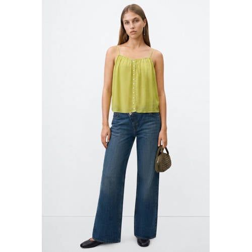 MANGO TEEN spaghettitop - limegroen
