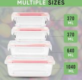 Sans marque Boîtes de conservation alimentaire - Set de boîtes de conservation alimentaire en verre