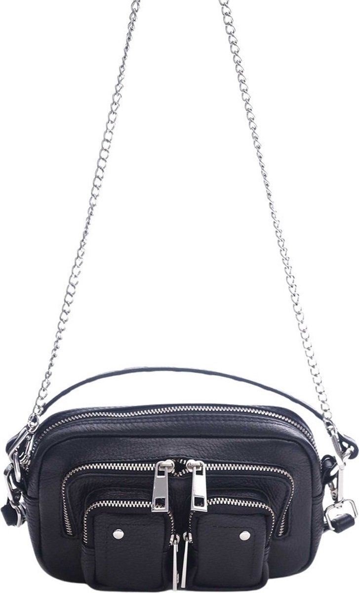 Nunoo Helena Crossbodytas - Zwart - Leer - Dames
