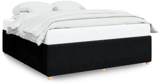 vidaXL Bedframe Zwart Stof 200x200 cm
