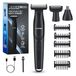 BarberBoss Tondeuse de précision 3-en-1, set de soins pour barbe et cheveux pour hommes, tondeuse corps, tondeuse nez et oreilles, rechargeable, rasoir sans fil avec chargement USB, rasoir 3-en-1, QR-2301