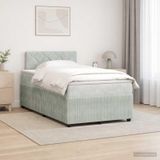 Maison Exclusive - Lit boxspring avec matelas gris clair 120 x 200 cm velours