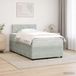 Maison Exclusive - Lit boxspring avec matelas gris clair 120 x 200 cm velours