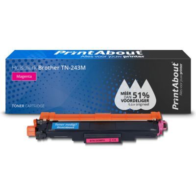 PrintAbout Huismerk TN-243M Toner Magenta | Compatibel met Brother