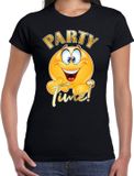 Bellatio Decorations Foute party t-shirt voor dames - Party Time - zwart - carnaval/themafeest XS