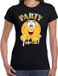 Bellatio Decorations Foute party t-shirt voor dames - Party Time - zwart - carnaval/themafeest XS