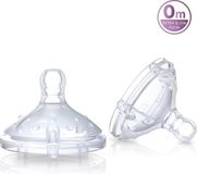 Nûby SoftFlex™ vervangspeen – extra slow flow - 2 stuks - 0m