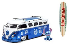 Jada Toys Stitch Van with Figure, 1:24, De Cast Auto, bekend van film en televisie, Volkswagen T1 bus Die Cast