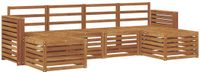 vidaXL Acacia Hout Bank Loungeset 4-zits Naturel