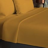 Soleil d'Ocre Doden Plat, Katoen, Geel, 240 x 290 cm