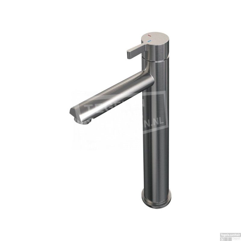 Brauer Wastafelmengkraan Opbouw Verhoogd Eenhendel Geborsteld Nikkel