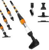 Aspirateur de piscine à batterie - Nettoyeur sans fil - Nettoyage de piscine - Fonctionnalité 3-en-1 - Autonomie 90 min - Orange