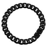 LGT JWLS Lookinggoodtoday Heren armband Edelstaal Link chain Black 10mm