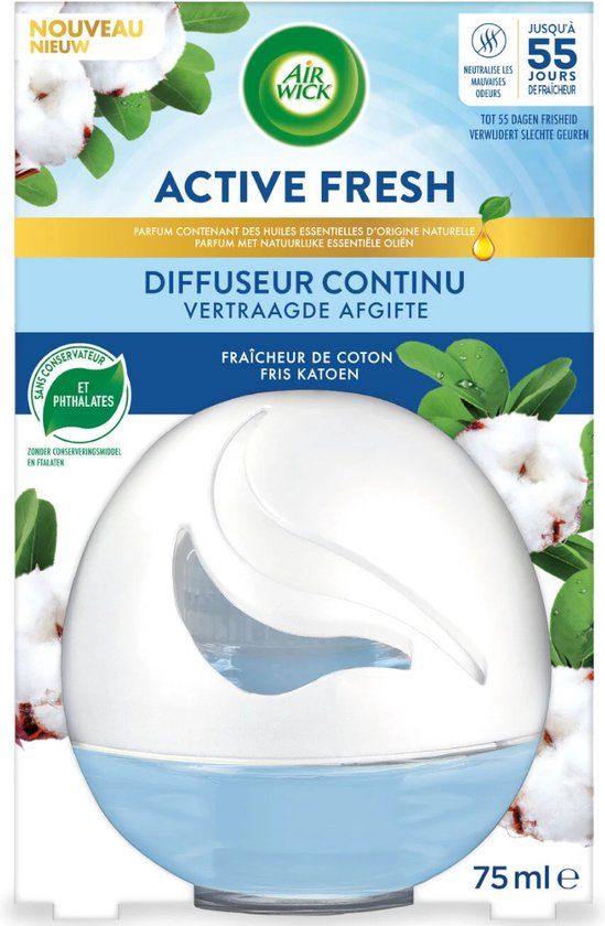 Air Wick Decosphere Katoen 75ml - Bloemig - 1 stuk