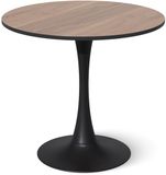 Vicco Eettafel "Carl", Walnoot/Zwart, 80 x 80 cm