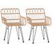 VidaXL Tuinstoelen 2 st met armleuning 56x64x80 cm PE-rattan
