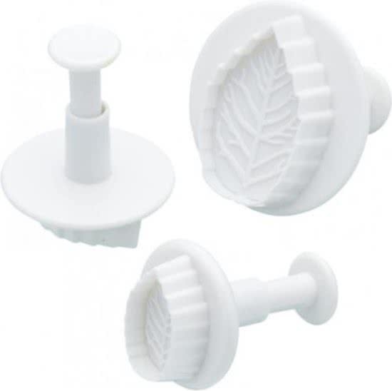 Kitchen Craft Plunger cutter - set van 3 rozenbladeren - Sweetly Does It Kitchen Craft