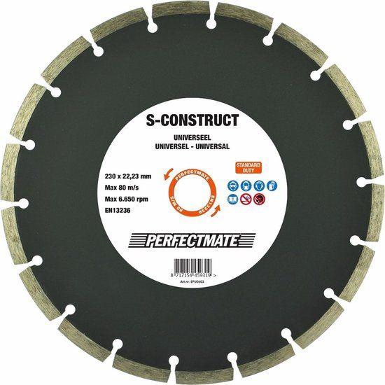 Inter Dynamics InterDynamics Diamantzaag Perfectmate 230mm S-Construct