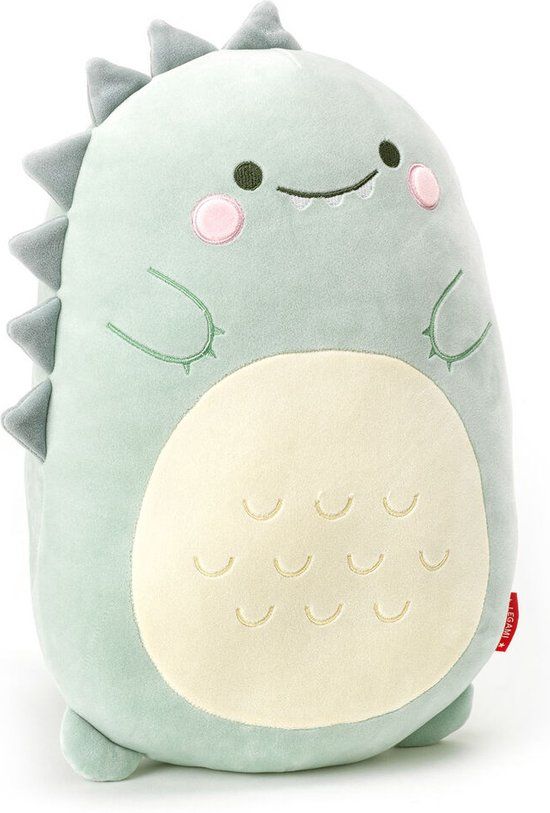 Legami Dino Super Soft Kussen 40 x 30 x 16 cm Wit Turkoois