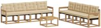 vidaXL - Hoek loungeset - 8 zitplekken - Wit en Beige