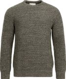 Barbour Trui Lamswol Knitted Olijfgroen - Maat M - Heren