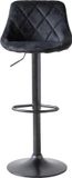 Set ALLSTORE Set van 2 zwart fluwelen barkrukken ROBIN