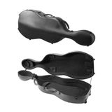 VEVOR 4/4 Cello-koffer in volledige grootte, composiet koolstofvezel, draagbare reistas, met zachte voering, twee schouderbanden, krasbestendig, professionele celloform, voor cello, zwart