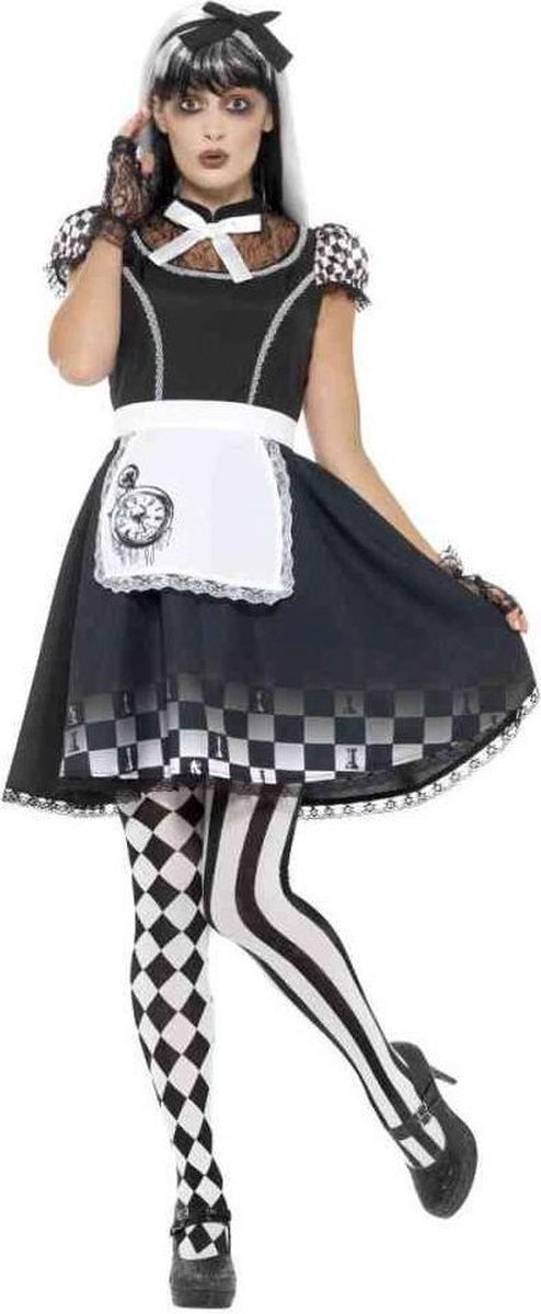 Smiffys Gothic Alice Costume - Black - Size L