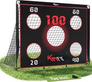 KM-Fit 2-in-1 Voetbaldoel met Schietdoek Opvouwbaar Training Tuin Voetbal