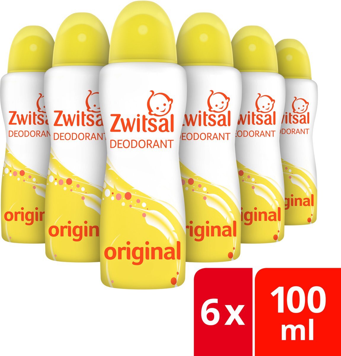 Zwitsal Original Deodorant - 6 x 100ml - Voordeelverpakking