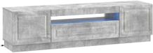 vidaXL - LED - tv-meubel - Betongrijs - Bewerkt - hout