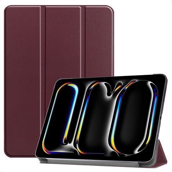 imoshion Tablet Hoes - Geschikt voor Apple iPad Pro 11 (2025) M5 / Pro 11 (2024) M4 - Trifold Bookcase - Rood