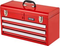 Vevor Gereedschapskist 3 Laden 520x218mm Rood