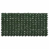 vidaXL Balkonscherm met bladeren Donkergroen 200 x 100 cm