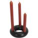 The home deco factory SUPPORT 3 BOUGIES NOIR M24 Candle Holder