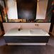 Mondiaz ERIN 150cm badmeubelset Antracite met 1 lade en Linen Wastafel RIDGE
