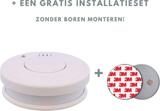 Smartwares PD-8829 rookmelder - Rookalarm - Alarm - Rook - inclusief installatie set - Voldoet aan Europese Norm EN14604